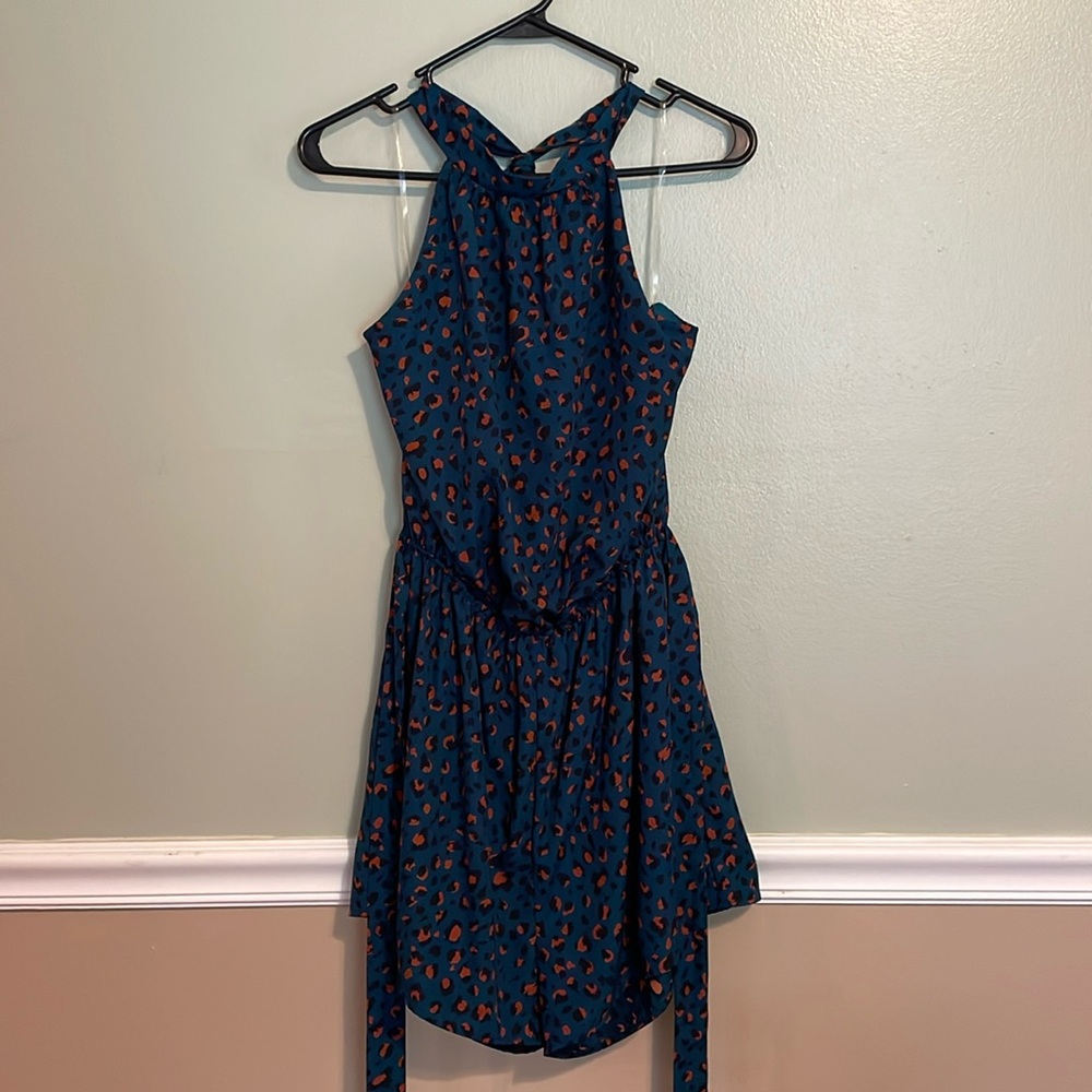 Cheetah print jumpsuit shorts